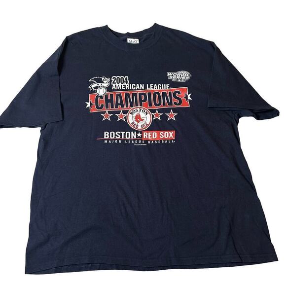 M&O Knits Other - Boston Red Sox Tee Men XXL‎ Blue 2004 American League Champions Baseball MLB Top